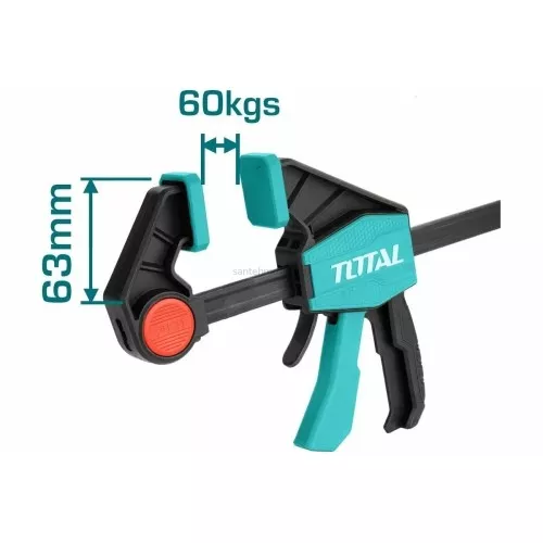 Струбцина Total THT1340601 Industrial, пистолетная, 63х150мм