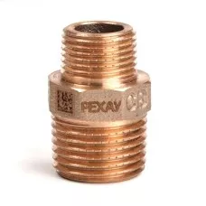 Ниппель переходной бронзовый РЕХАУ AURLINE 1/2" x 3/8" НР, 18732431001 Ниппель переходной бронзовый РЕХАУ AURLINE 1/2" x 3/8" НР, 18732431001