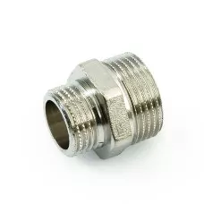 Ниппель НН переходной 3/4" x 1/2" никелированный Италия SFT-0004-003412 Ниппель НН переходной 3/4" x 1/2" никелированный Италия SFT-0004-003412
