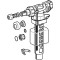 Арматура для бачка унитаза Geberit 240.717.00.1: впускной клапан тип 380, подвод воды сбоку, 3/8", ниппель из латуни (Геберит)