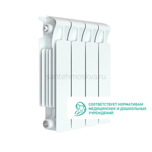 Радиатор биметаллический Rifar Monolit 350 - 4 секции c боковым подключением (Рифар)
