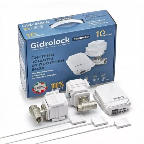 Система защиты от протечек воды Gidrolock ULTIMATE BUGATTI 12V 1" (Гидролок)